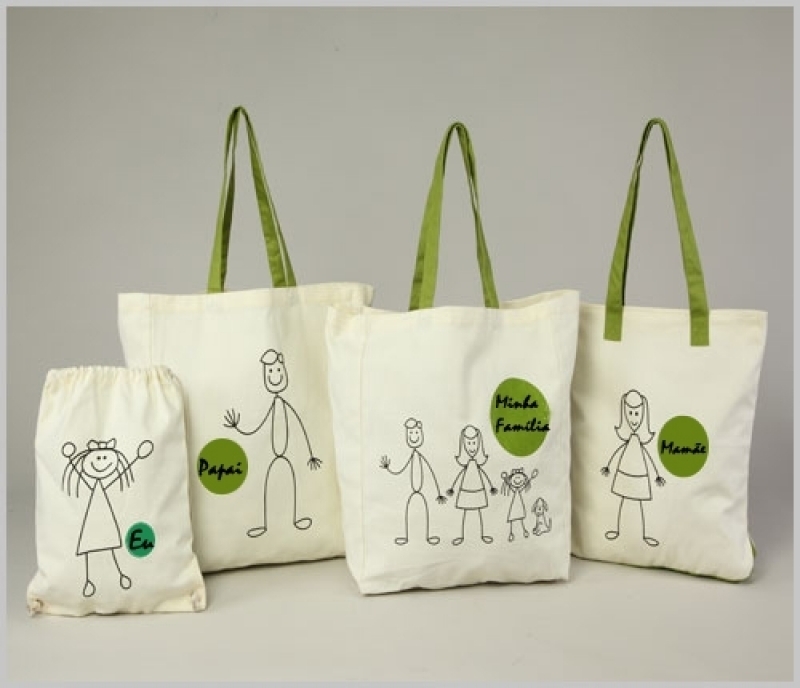 Sacolas Ecobags Atacado Viana - Sacola Ecobag Algodão Crú